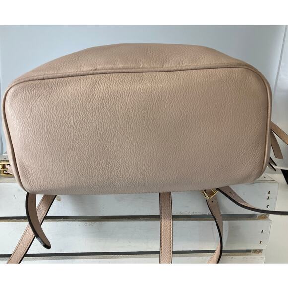 MICHAEL KORS, LARGE LIGHT PINK PEBBLED LEATHER BACKPACK - Picture 7 of 15